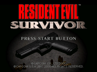 Resident Evil Survivor title screen for Playstation